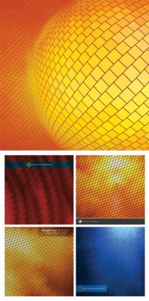 Neon ball with mosaics vector background
