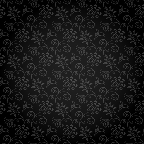 seamless pattern vector ornate floral dark 