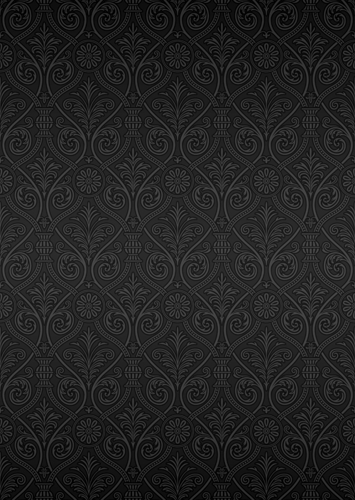 Dark ornate floral seamless pattern vector 02