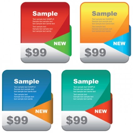 Price banner business website vector material Price banner business website vector material