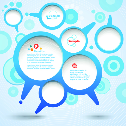 circular speech bubble for you text design vector 03