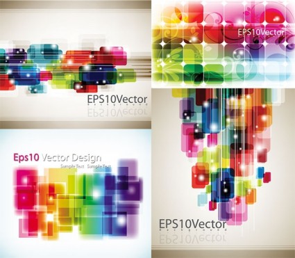 Charming colored background creative vector