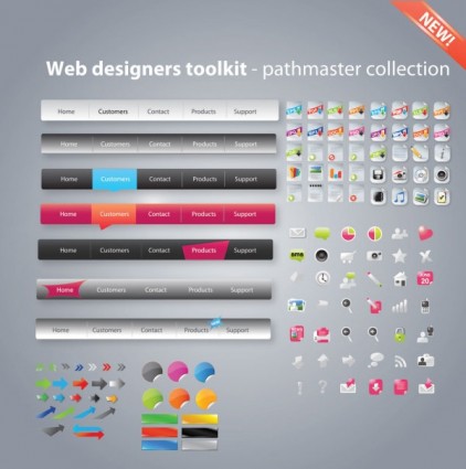 web toolkit icons design button 