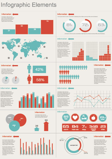 Business Information Data chart vector 02