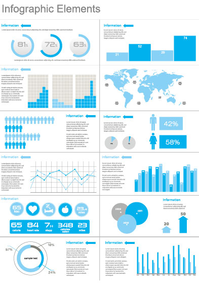 Business Information Data chart vector 03