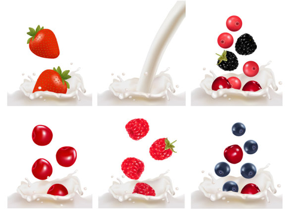 free Fruit Milk vector 01