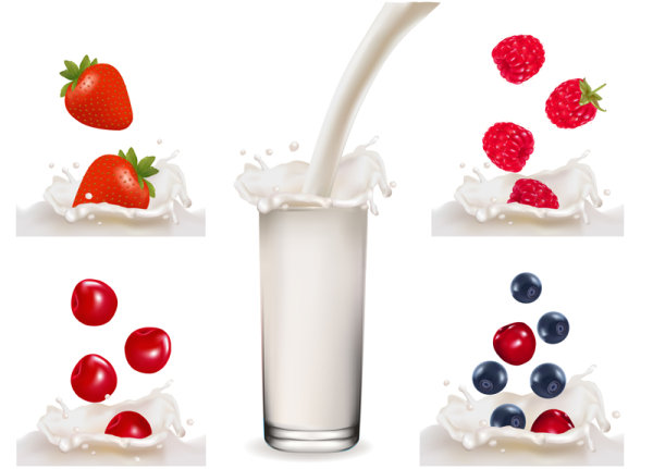 vector fruit milk free fruit 