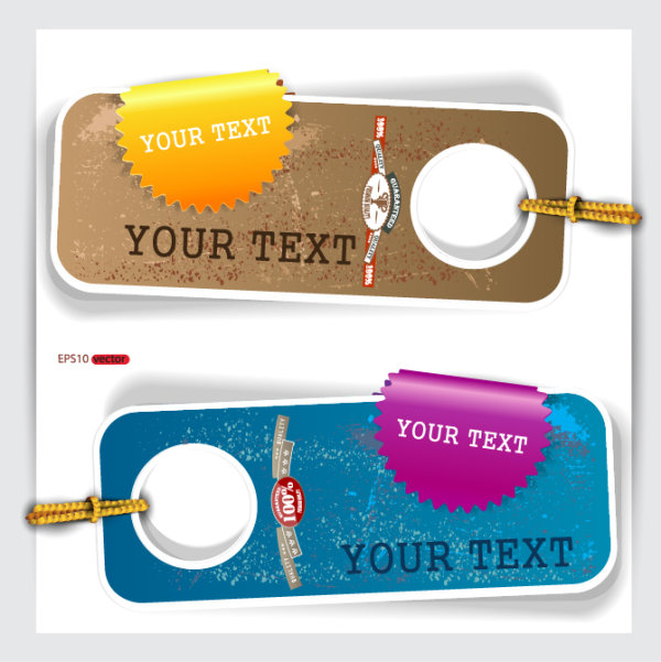 Classic hangtag template vector Graphics 01