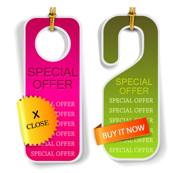 Classic hangtag template vector Graphics 02