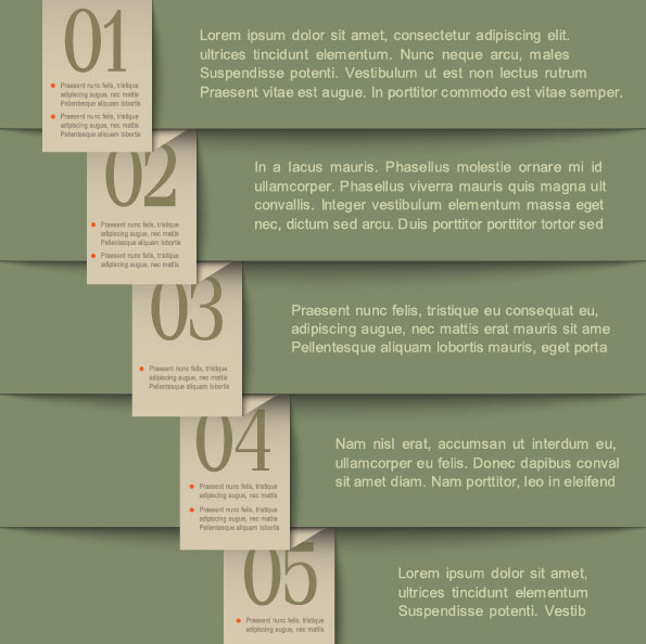 Set of Stylish banners with numbers vector 03