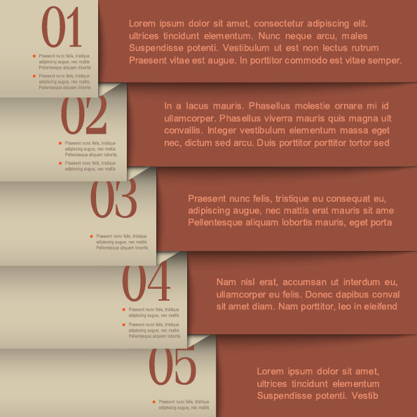 Set of Stylish banners with numbers vector 04