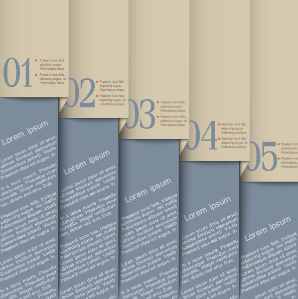 Set of Stylish banners with numbers vector 05