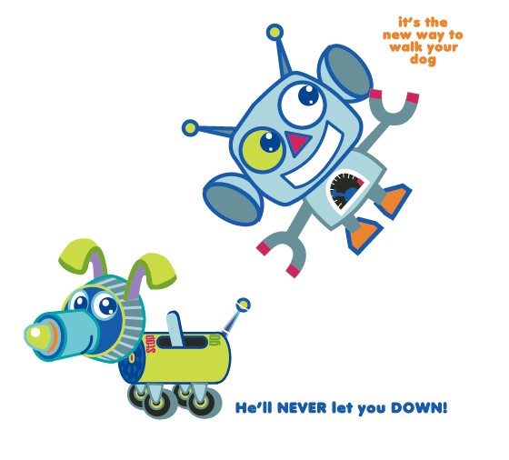 Elements of Cute cartoon robot vector 03