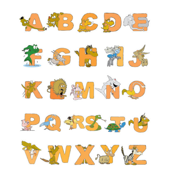 cartoon animal cartoon animal alphabet 