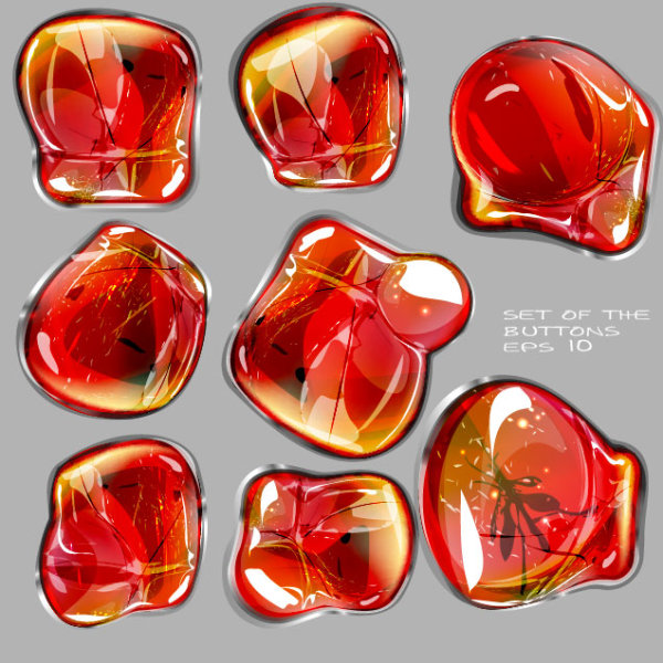 Creative Glass vector backgrounds set 03