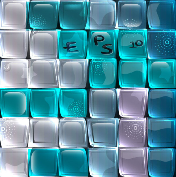 Creative Glass vector backgrounds set 04
