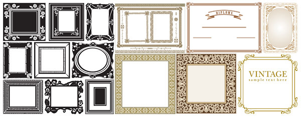Common Border frame vector