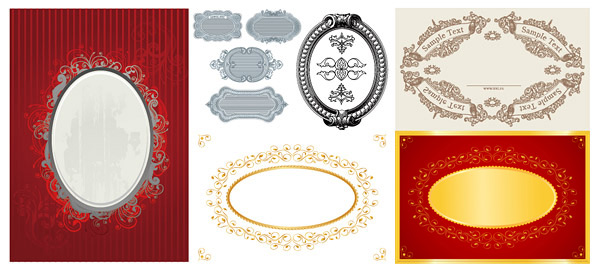 Elliptic ornate Border vector