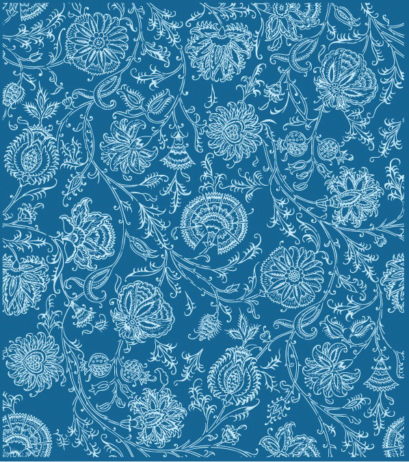 Flowers decorative pattern lines