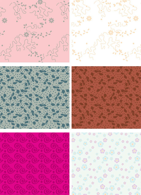 pattern leaves flowers background abstract 