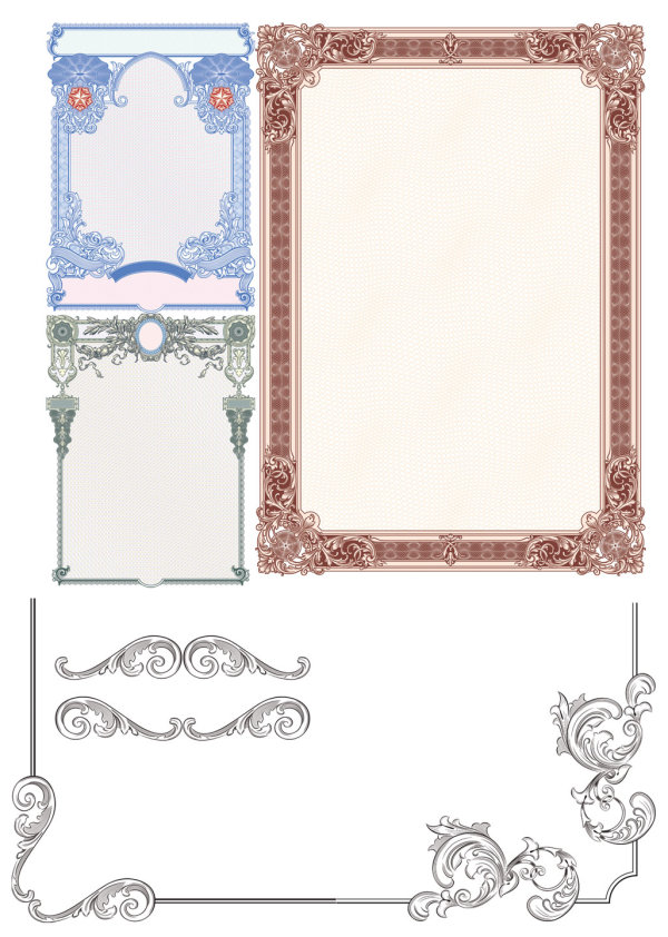 Security frame Floral vector