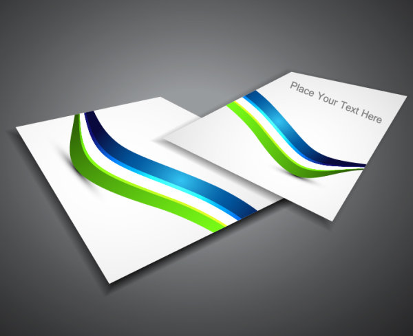 Business form cover vector material set 01
