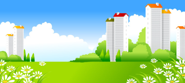 Beautiful city elements vector set 03