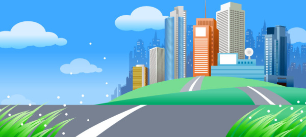 Beautiful city elements vector set 04