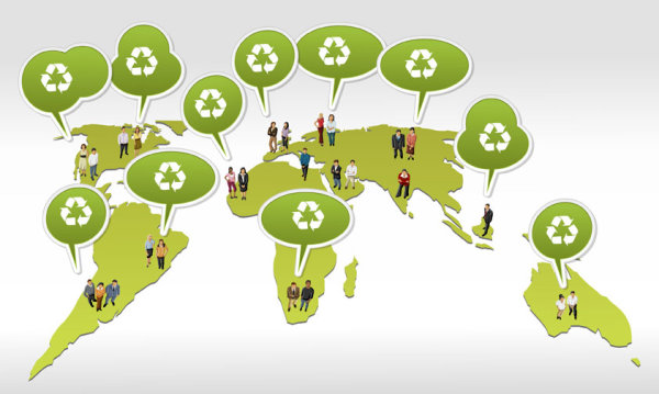 stickers map figure Environmental Protection dialog box circular icon 