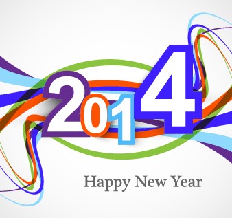 Abstract 2014 New Year vector background 01