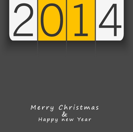 vector background new year new 2014 