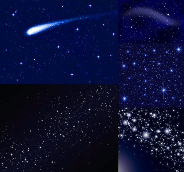 universe stars shining stars meteors 