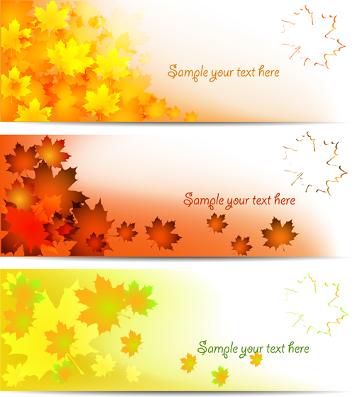 Autumn shiny banner vector