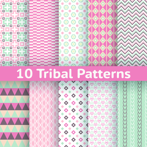Beautiful decorative pattern seamless vector set 06