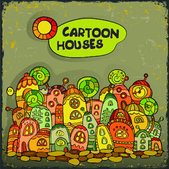 houses funny cartoon 
