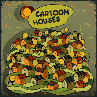 houses house funny cartoon 