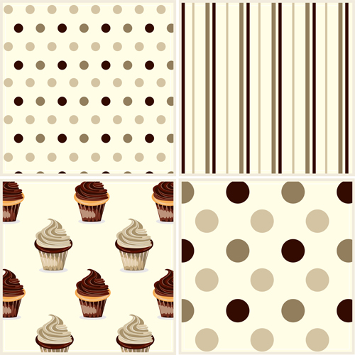 seamless pattern cupcake chocolate 