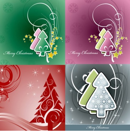 Christmas trees background vector Christmas trees background vector