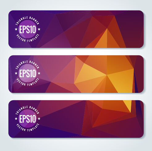 triangle vector banners graphics 01 Combination triangle vector banners graphics 01