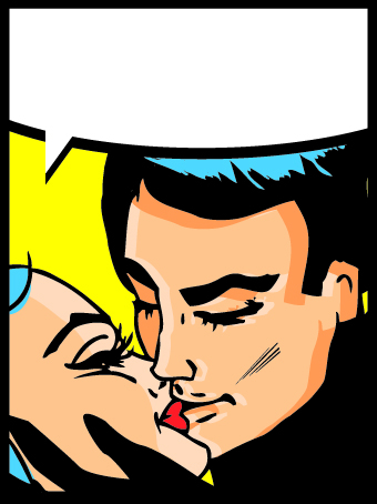 Comic people face with text cloud design vector 05
