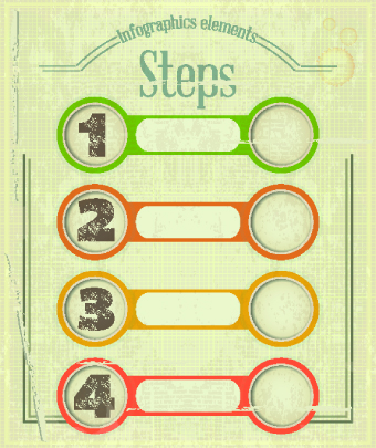 Creative Retro Infographic design vector 02