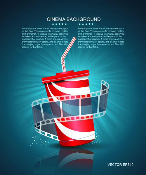Creative cinema art backgrounds vectors 01