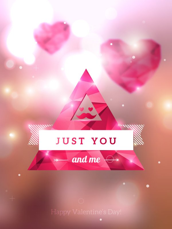 Diamond heart creative vector graphics 04