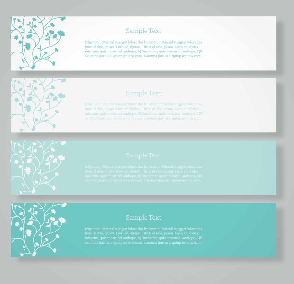Elegant floral banner vector graphic