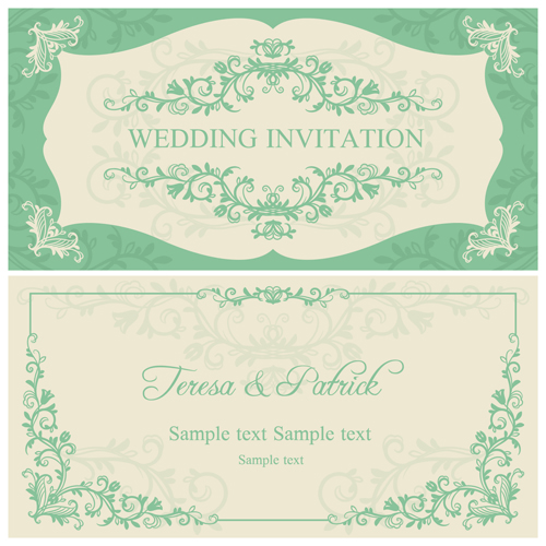 wedding invitation floral elegant decorative 