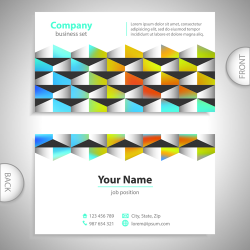 front Excellent cards business cards business back 