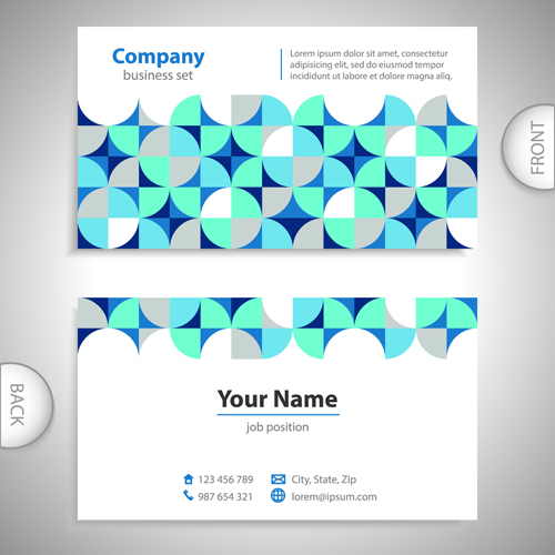 front Excellent business cards business back 