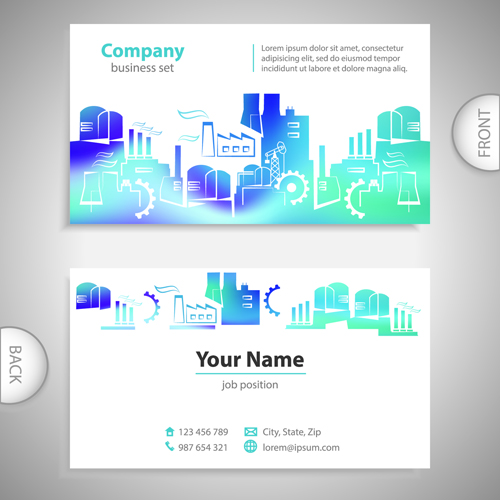 template vector front Excellent cards business cards business back 