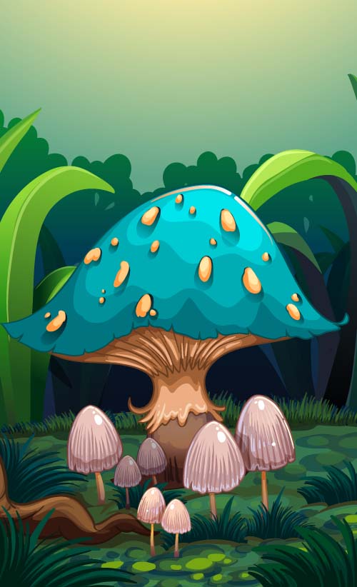 Fantasy fairy tale world cartoon vector 10