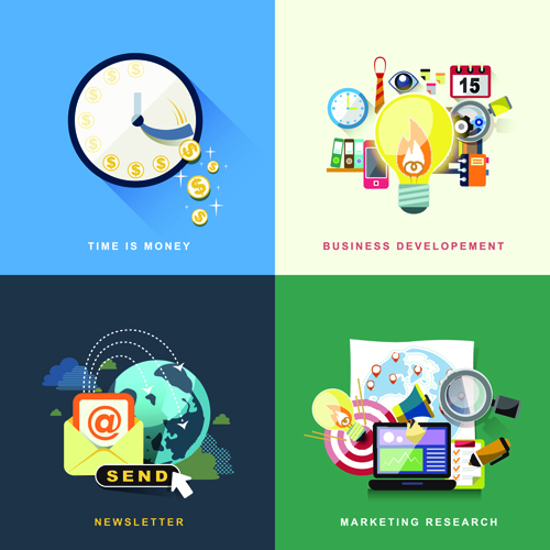 Flat infographics icons creative vector 03